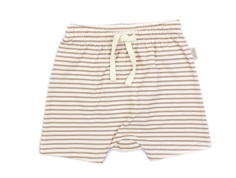 Petit Piao summer camel/offwhite shorts stripes